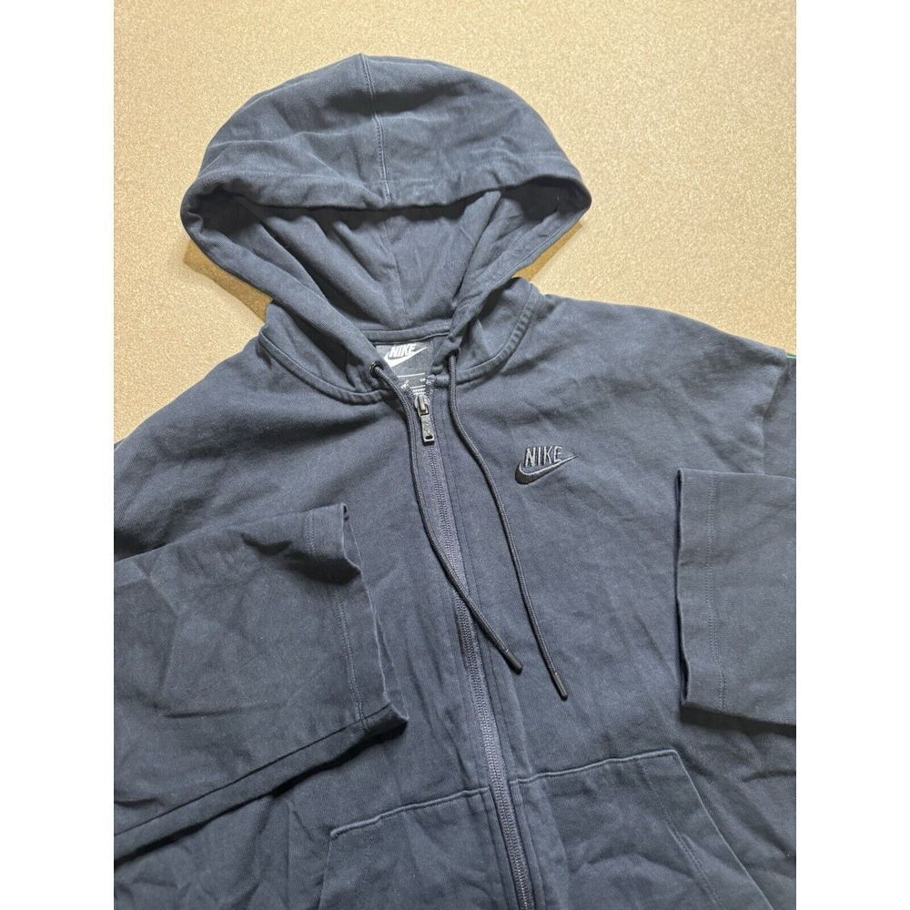 Nike Sportswear Womens Full-Zip Hoodie Wide Cropped Black Size small $120